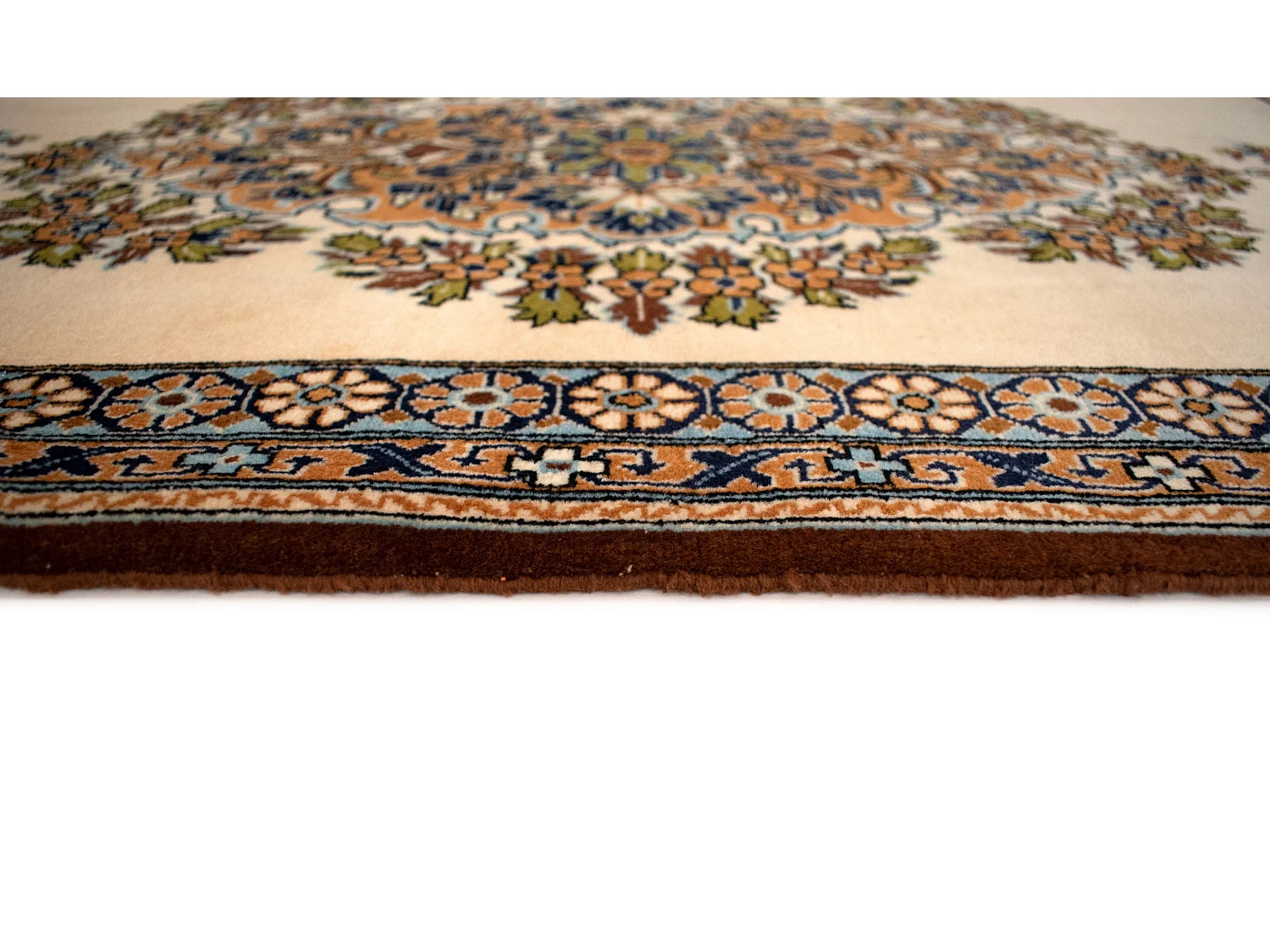 Tapis de laine 75x118 beige Ghom