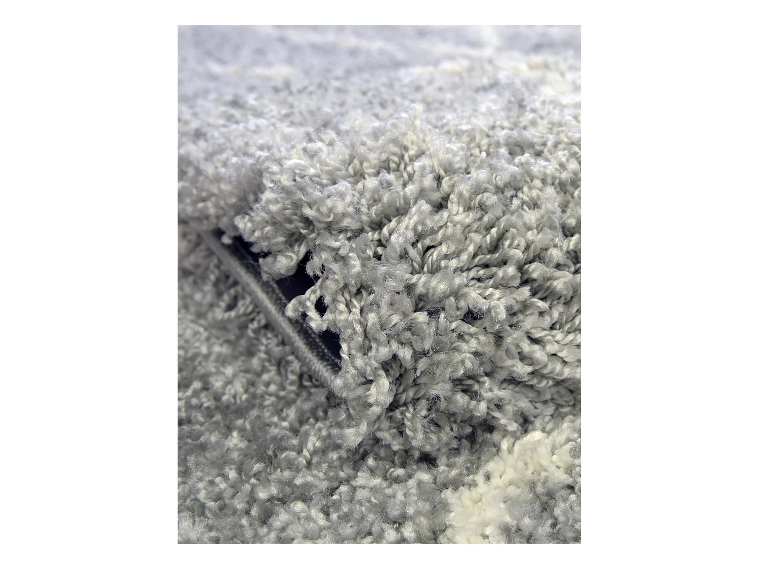 Tapis shaggy 240x240 gris Lachen Fence