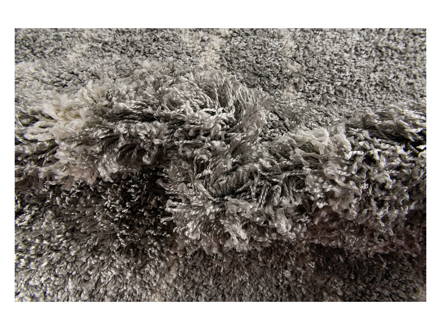 Tapis shaggy 240x240 gris Lachen Fence