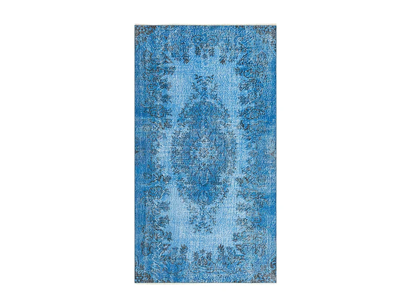 Wollteppich 142x264 Blau Ultra Vintage