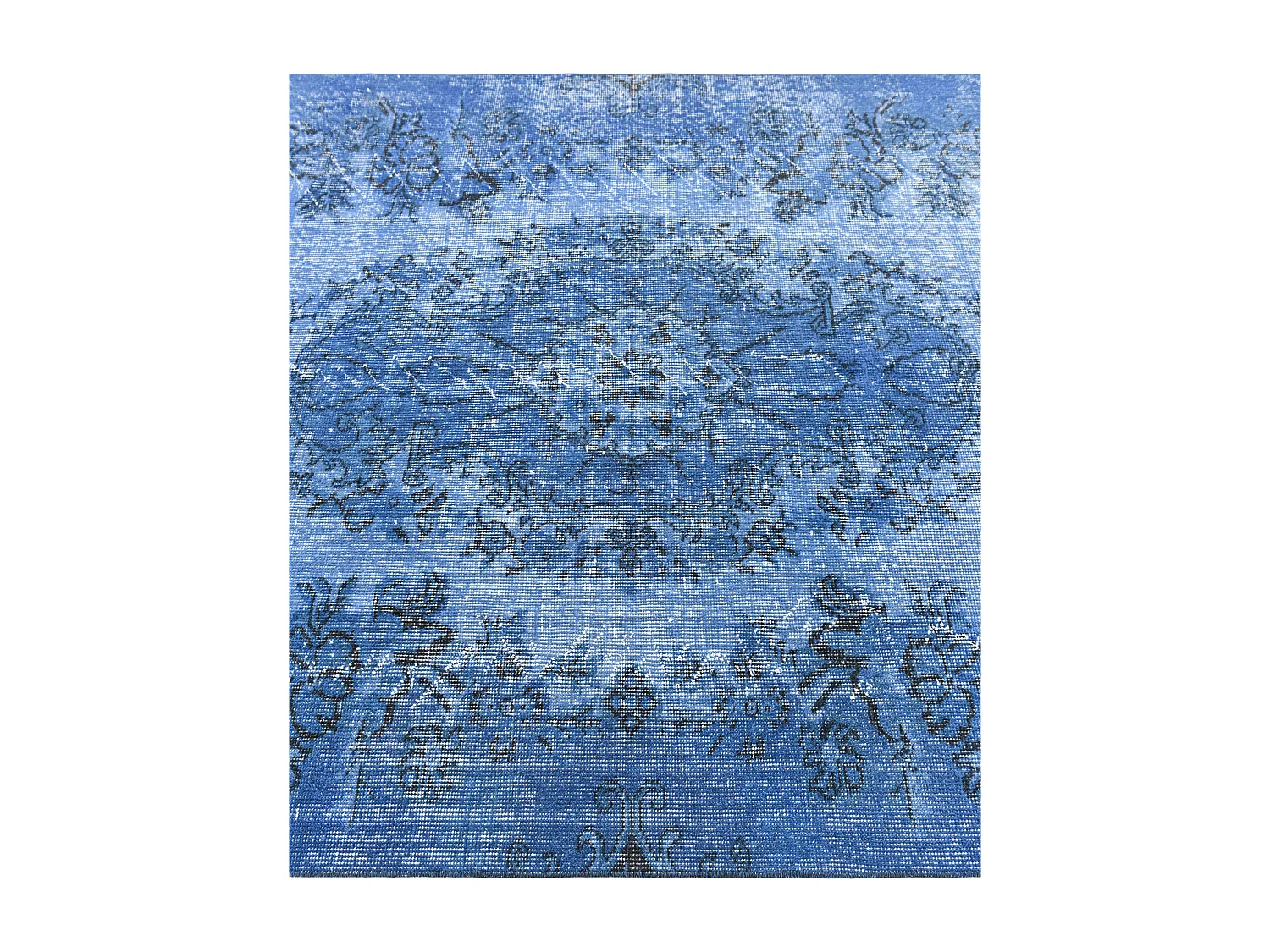 Tapis de laine 142x264 Bleu Ultra Vintage