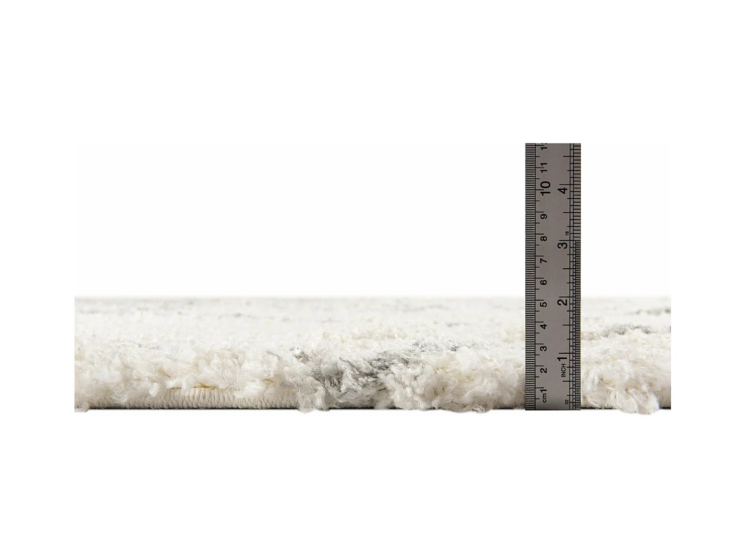 Hochflorteppich 125x125 Cremeweiß Lachen Fence