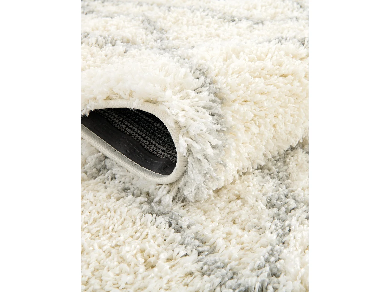 Hoogpolig tapijt 122x122 Crème wit Lachen Fence