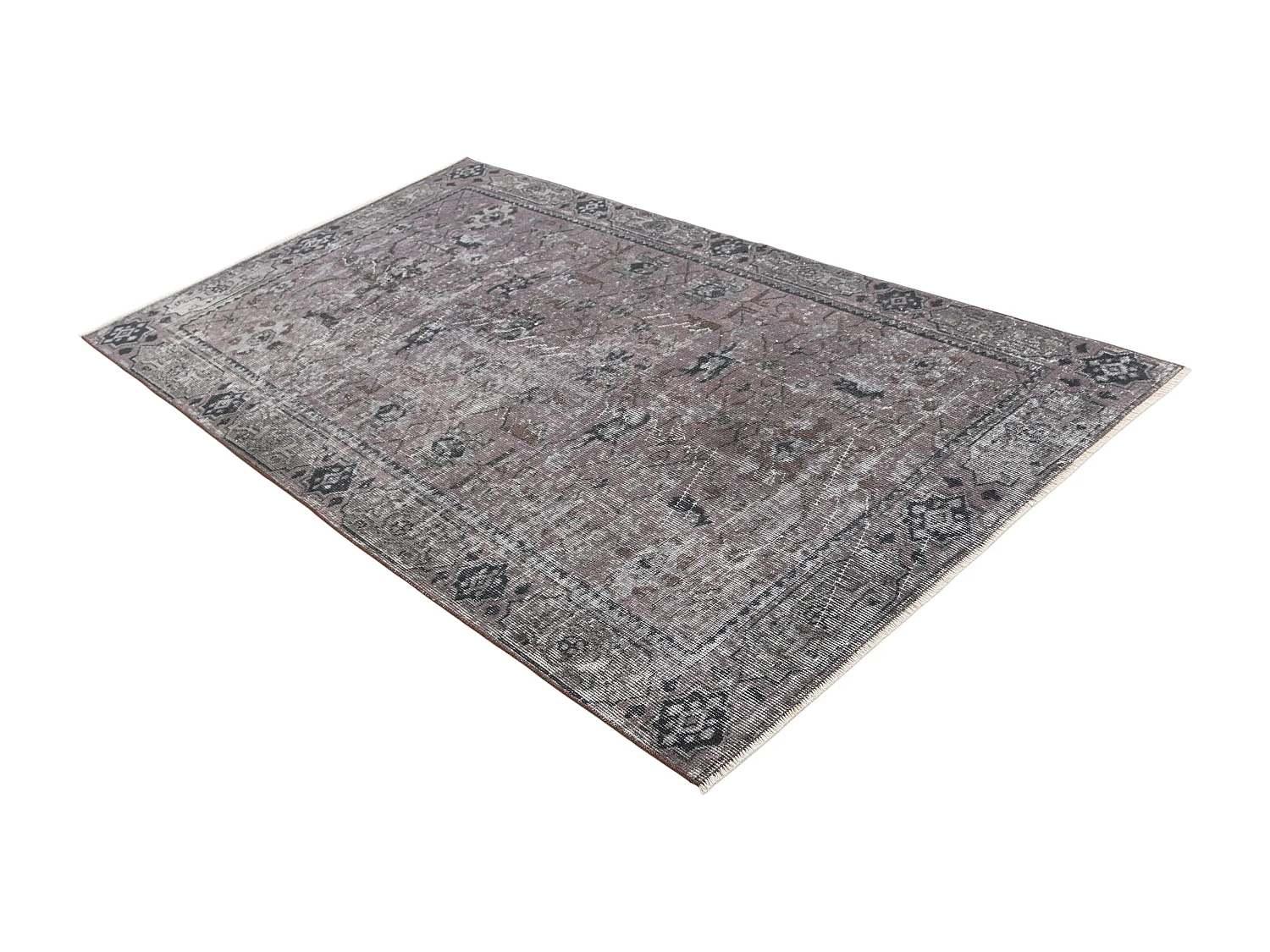 Tapis de laine 122x221 gris Ultra Vintage