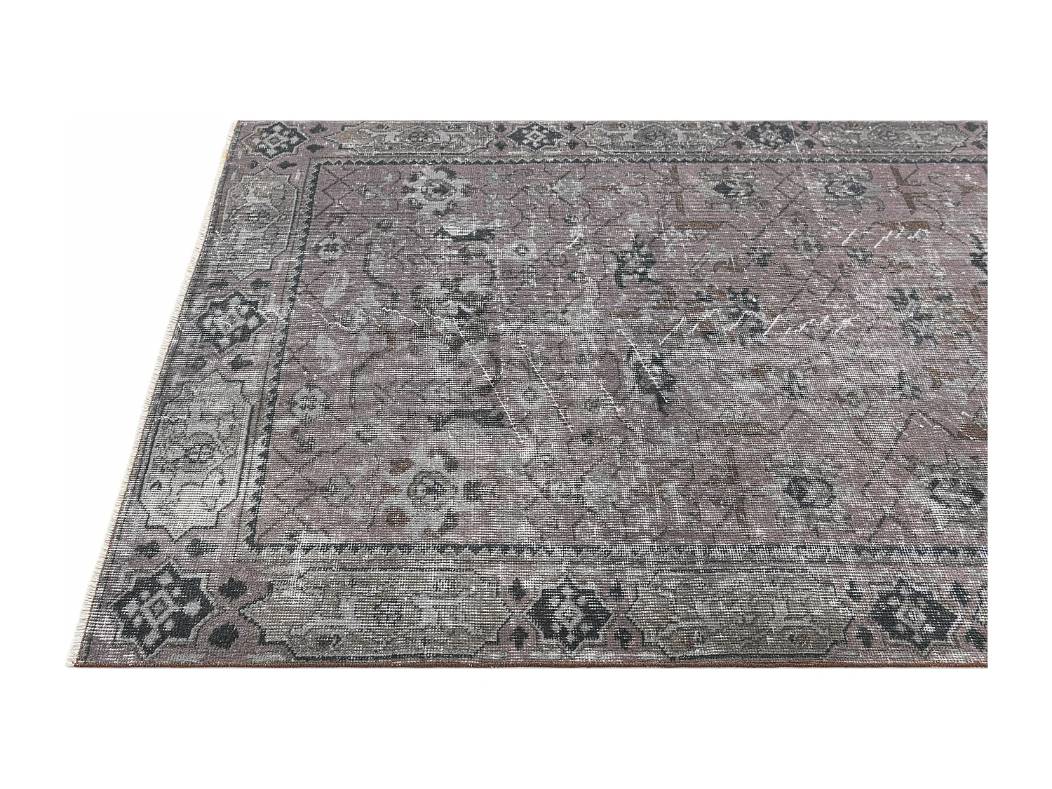 Tapis de laine 122x221 gris Ultra Vintage