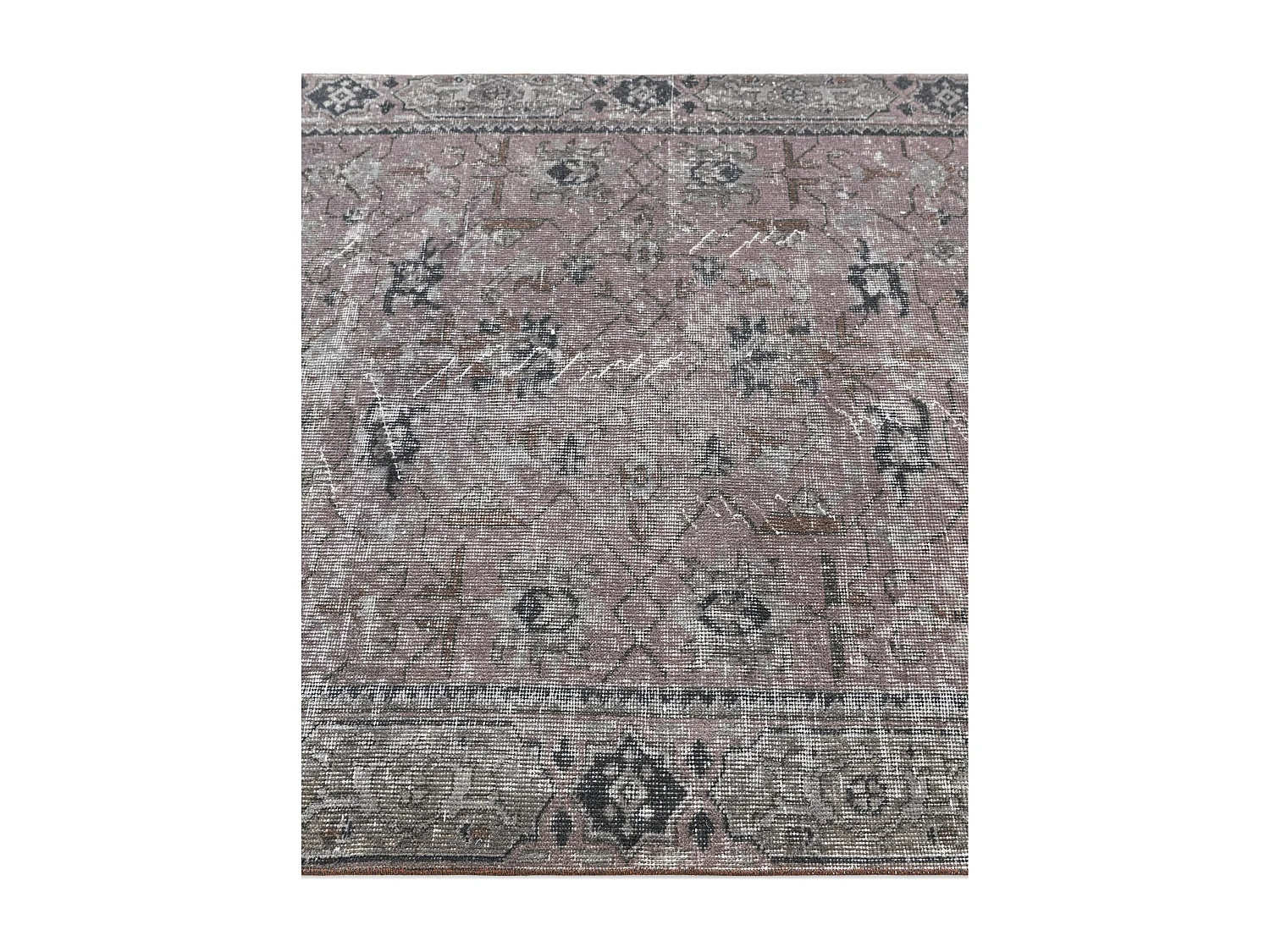 Tapis de laine 122x221 gris Ultra Vintage