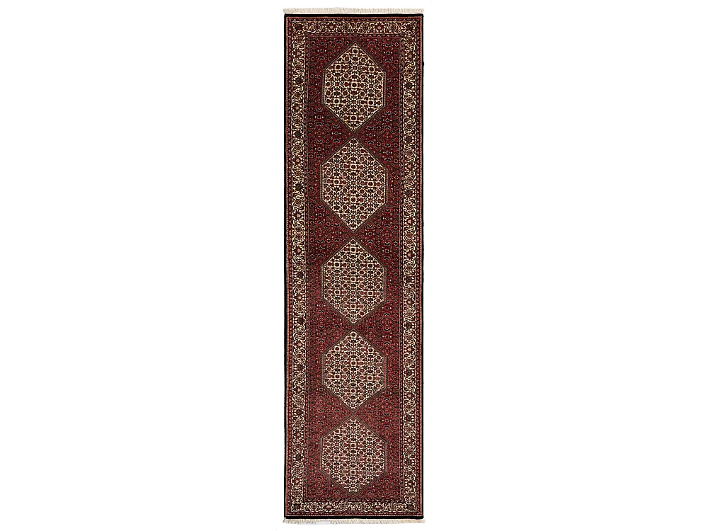 Tapis de couloir en laine 86x355 rouge Bidjar