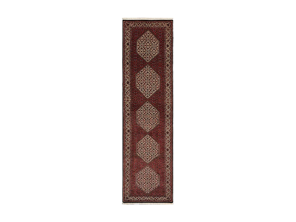 Tapis de couloir en laine 86x355 rouge Bidjar
