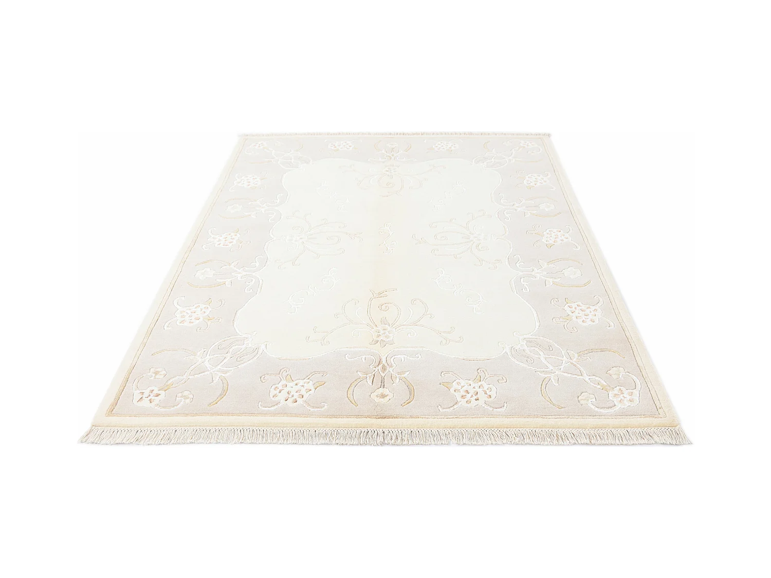 Wollteppich 150x201 Beige Darya