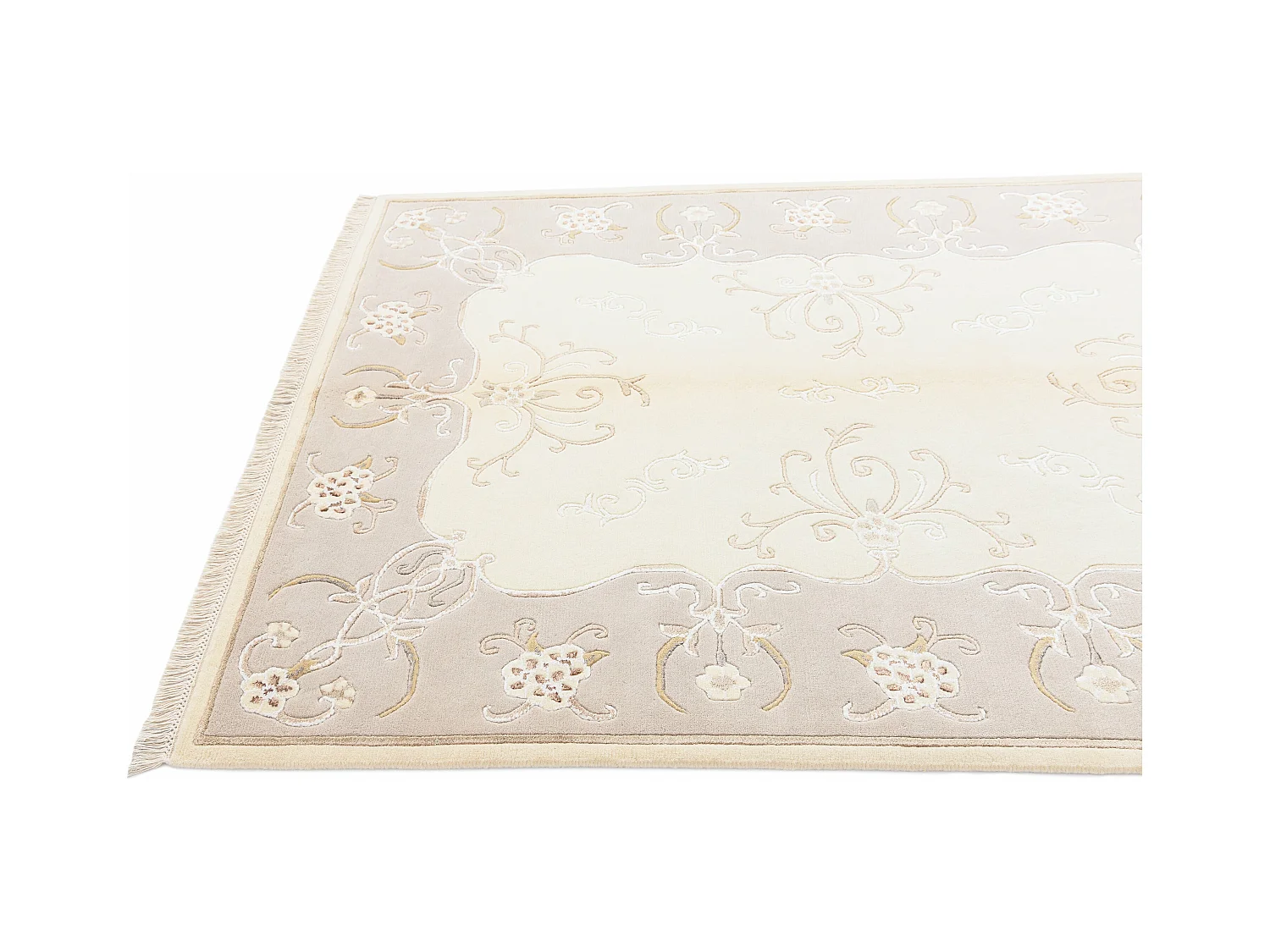 Wollteppich 150x201 Beige Darya