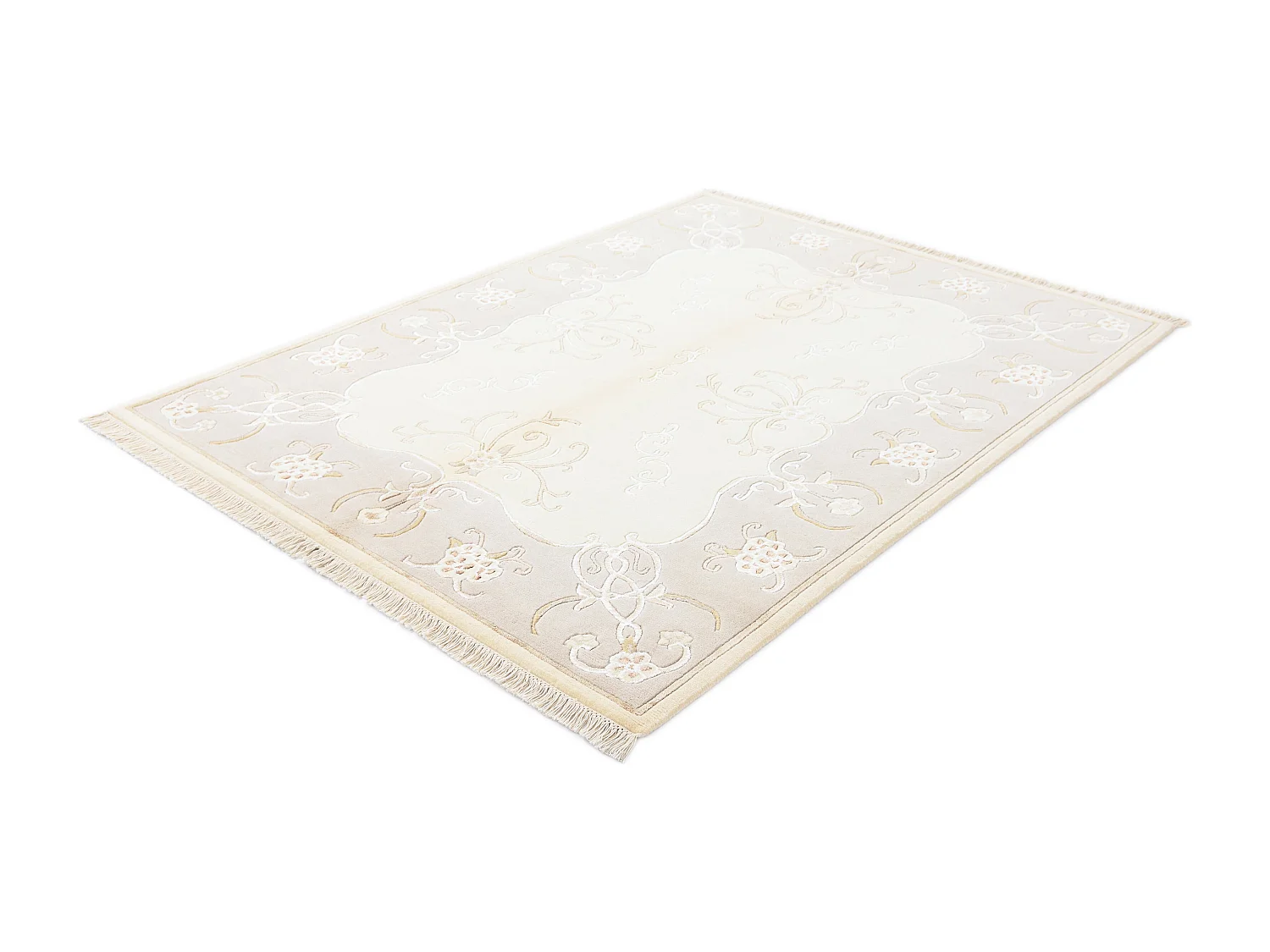 Tapis de laine 150x201 beige Darya