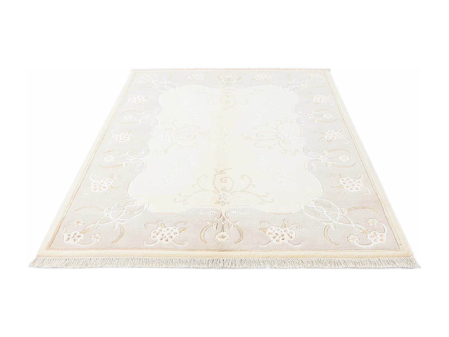 Tapis de laine 150x201 beige Darya