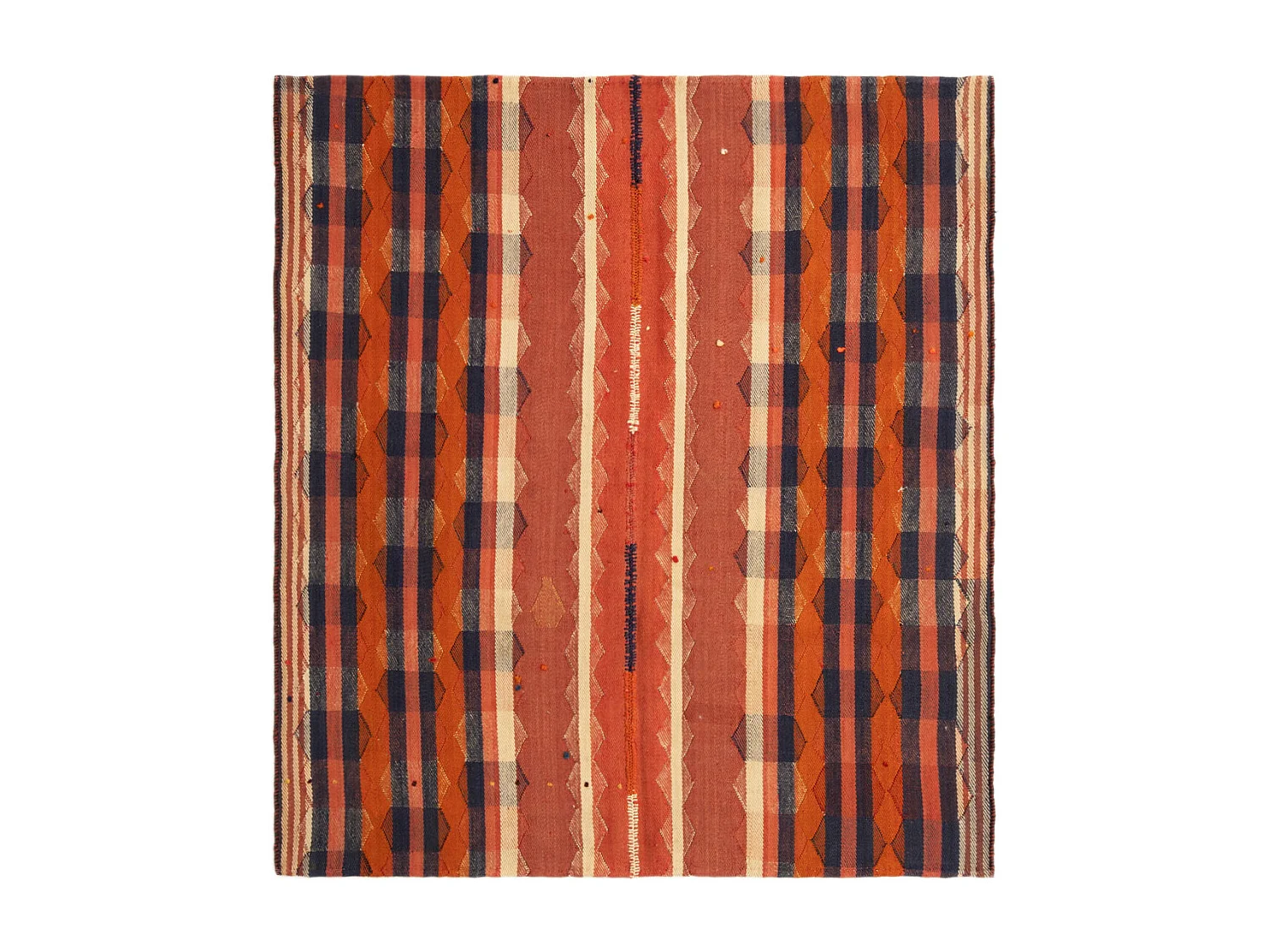 Wollteppich 145x160 Rot Jajim