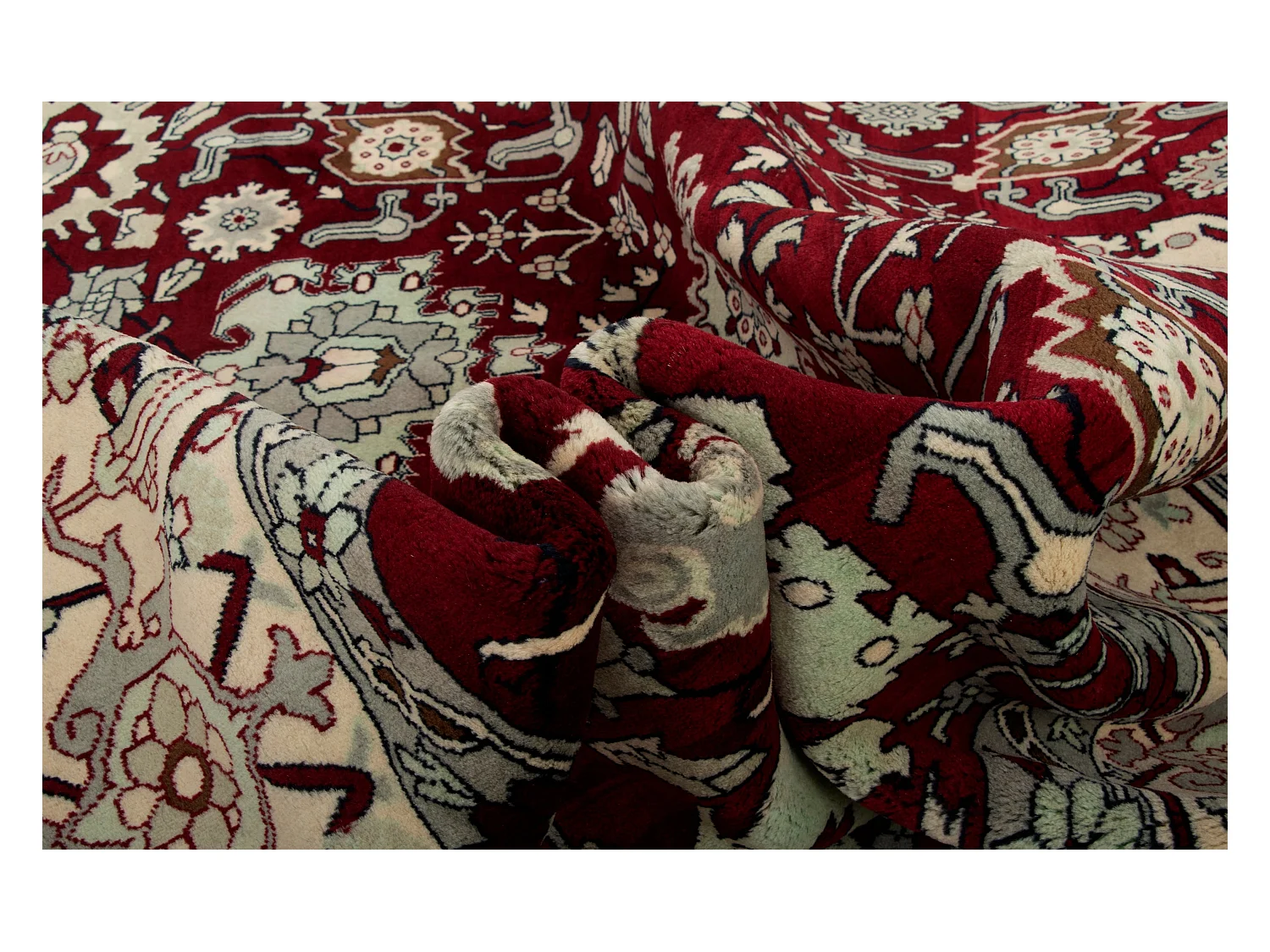 Tapis de laine 250x310 rouge Tabriz