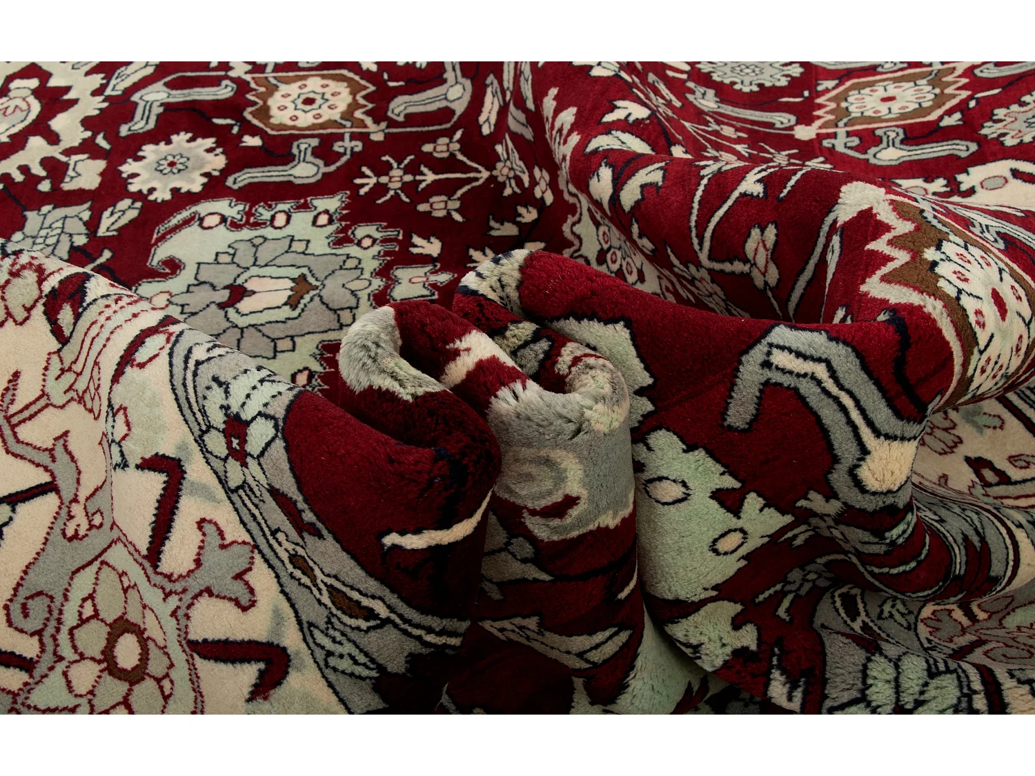 Tapis de laine 250x310 rouge Tabriz