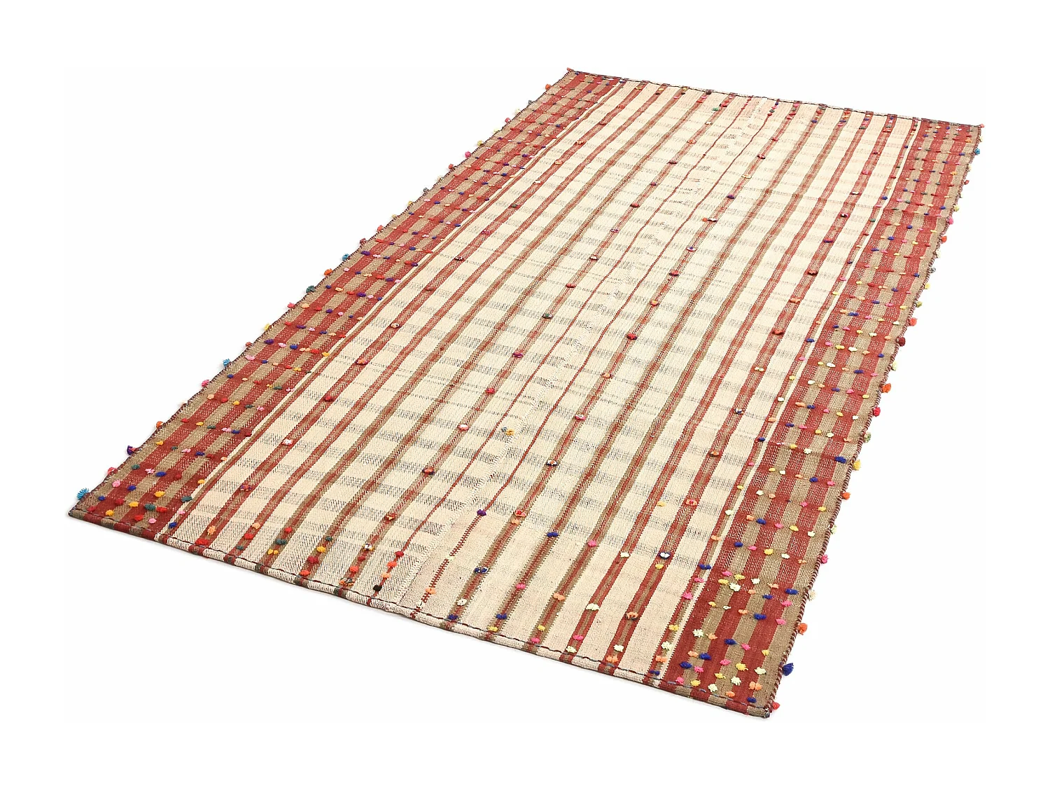 Wollteppich 140x264 Beige Jajim