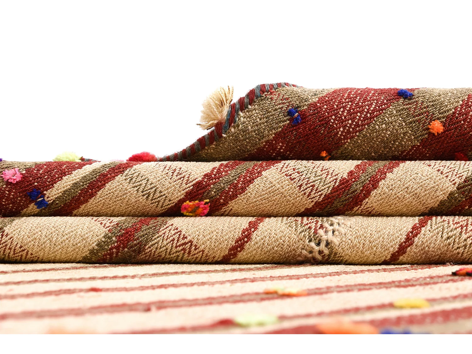 Wollteppich 140x264 Beige Jajim