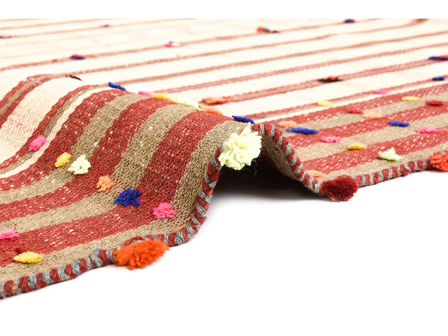 Tapis de laine 140x264 beige Jajim