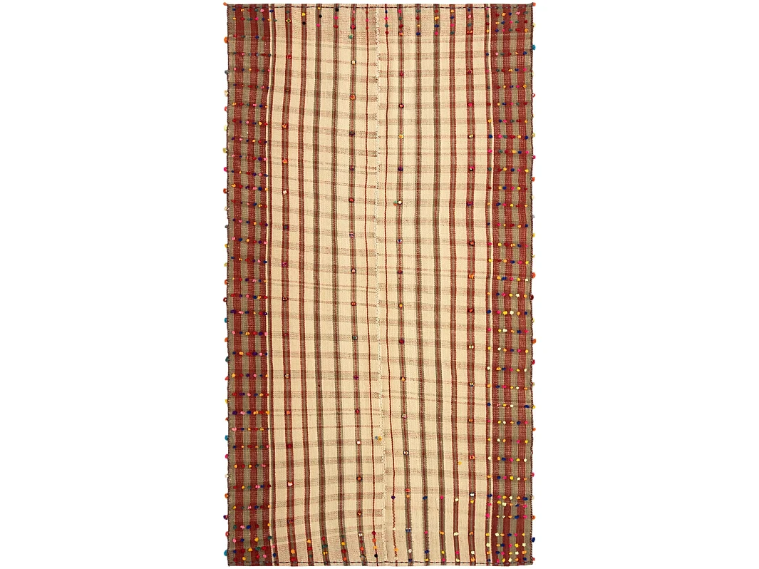 Tapis de laine 140x264 beige Jajim