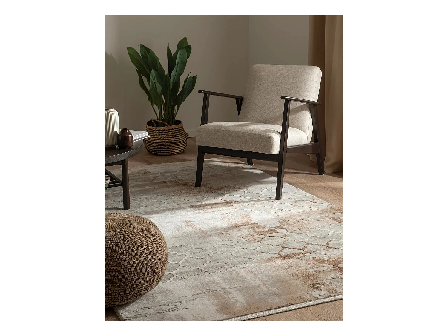 Tapis 240x305 brun Davos Mesh