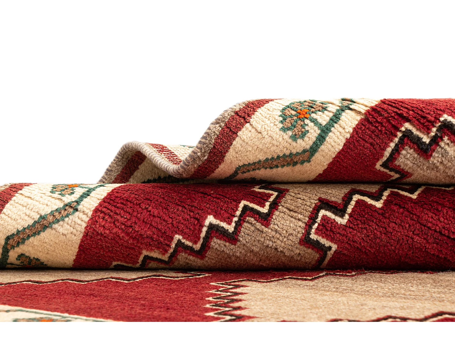 Tapis de laine 92x178 rouge Gabbeh