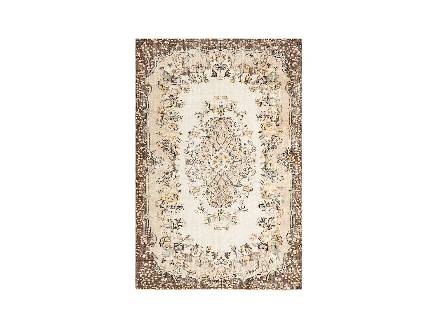 Wollteppich 188x279 Beige Ultra Vintage
