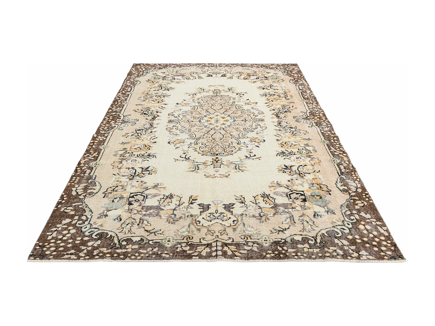 Wollteppich 188x279 Beige Ultra Vintage