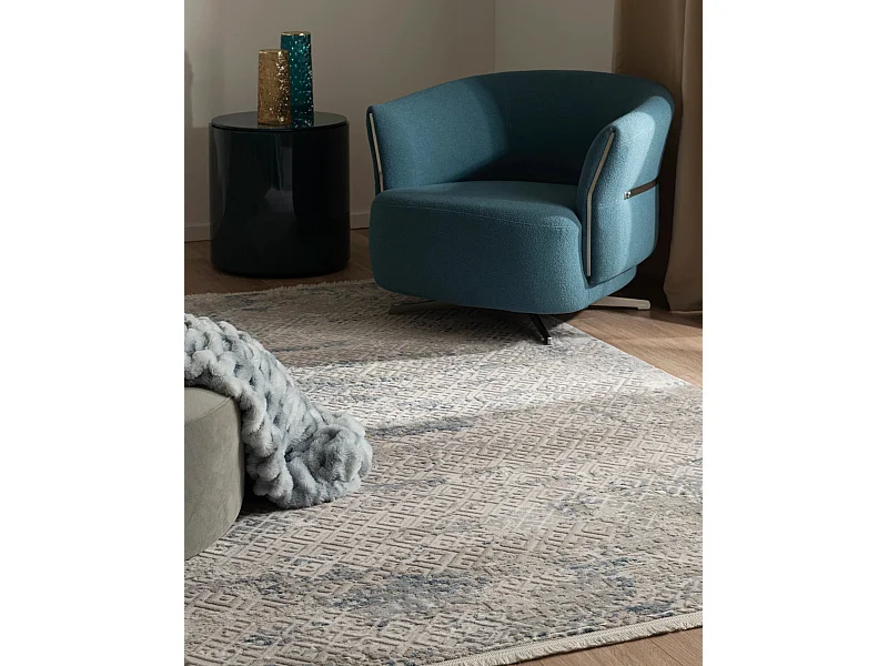 Tapijt 240x240 Blauw Davos Fusion