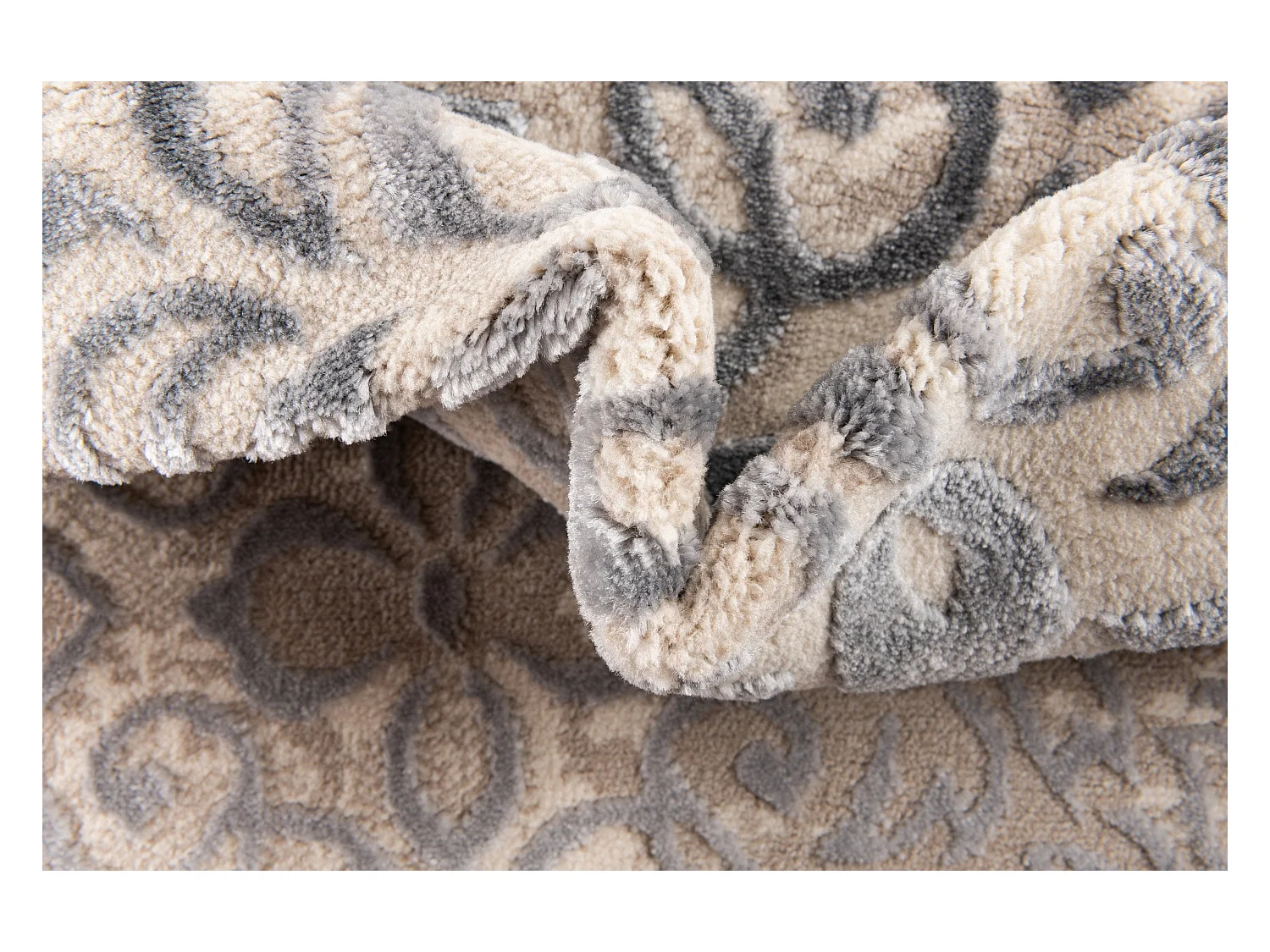 Tapis 125x125 gris Bern Clouds