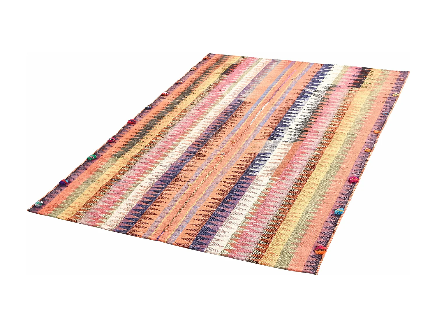 Tapis de laine 141x204 orange Jajim