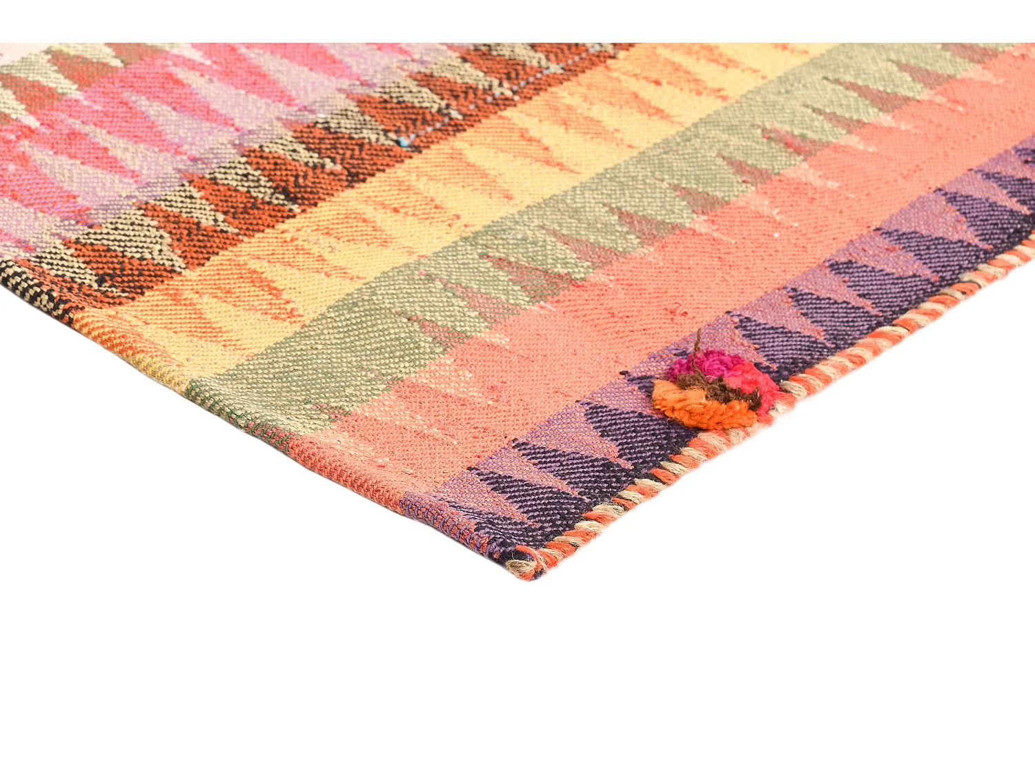 Tapis de laine 141x204 orange Jajim