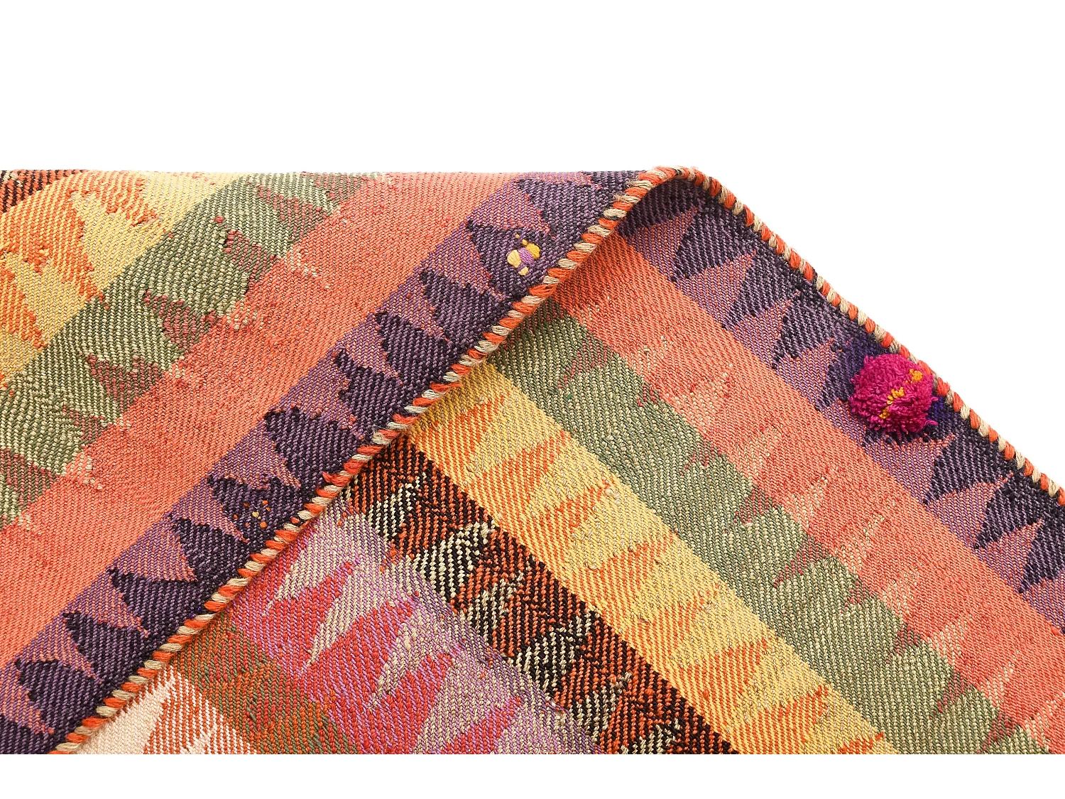 Tapis de laine 141x204 orange Jajim