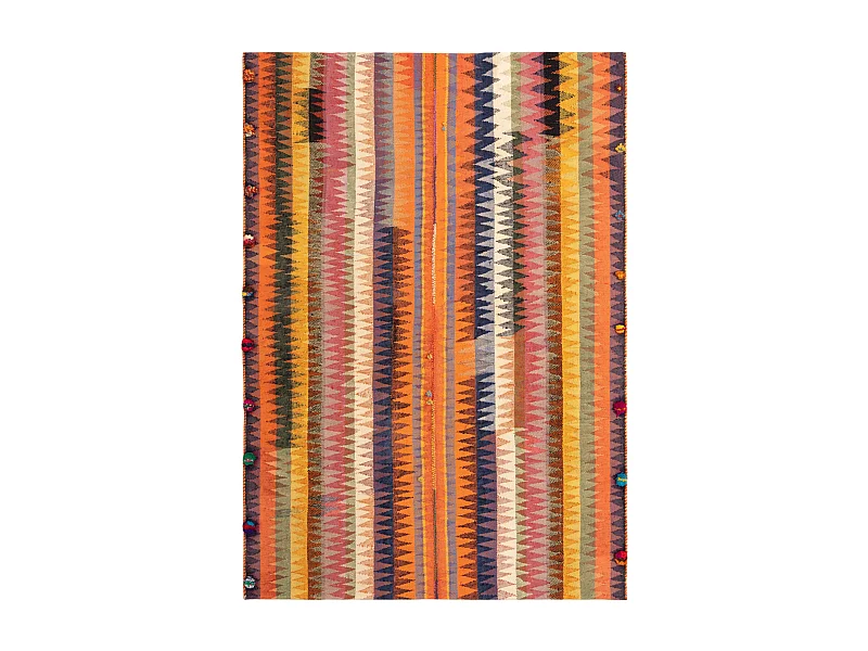Tapis de laine 141x204 orange Jajim