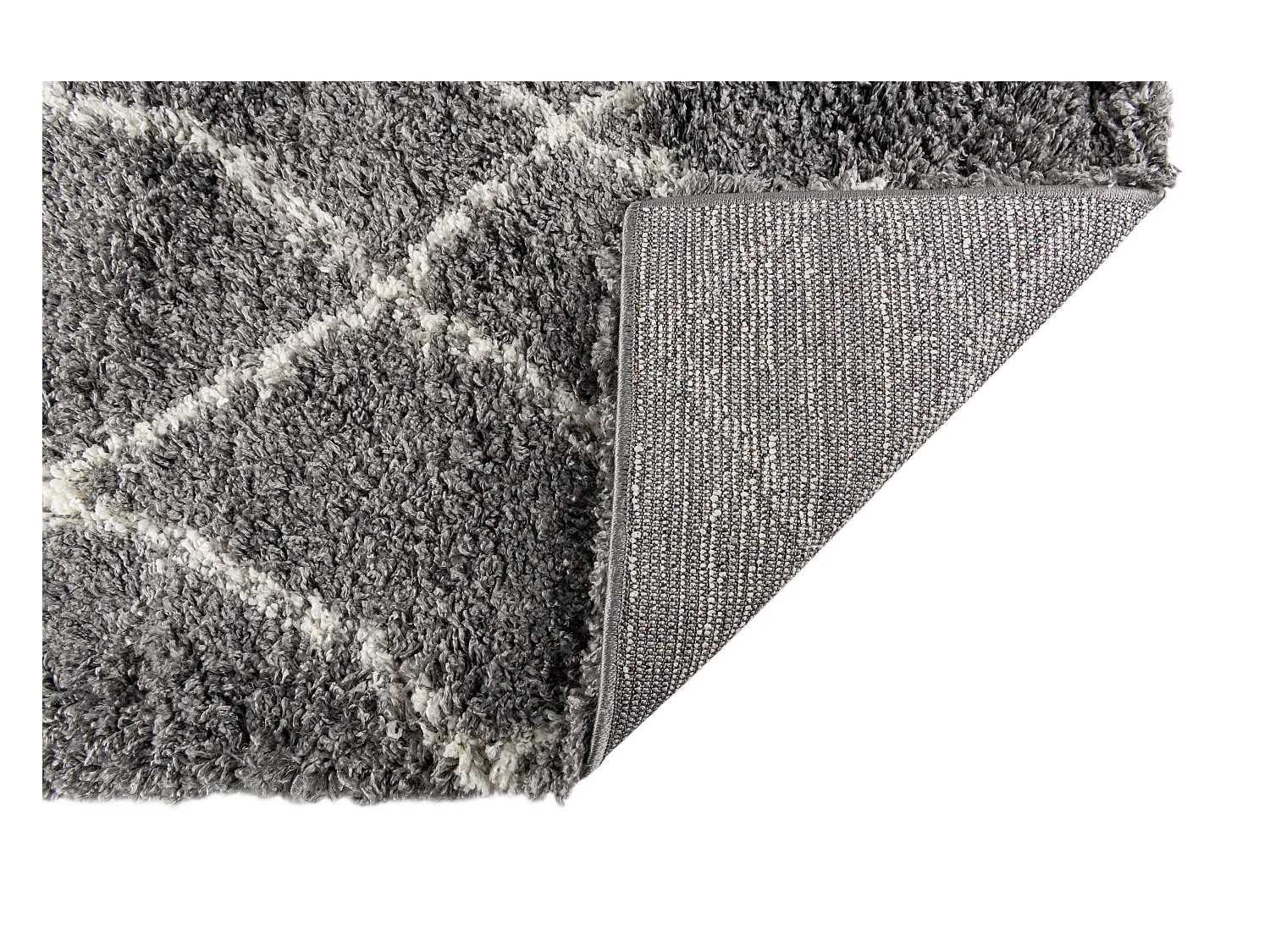 Tapis shaggy 160x245 gris pierre Lachen Fence