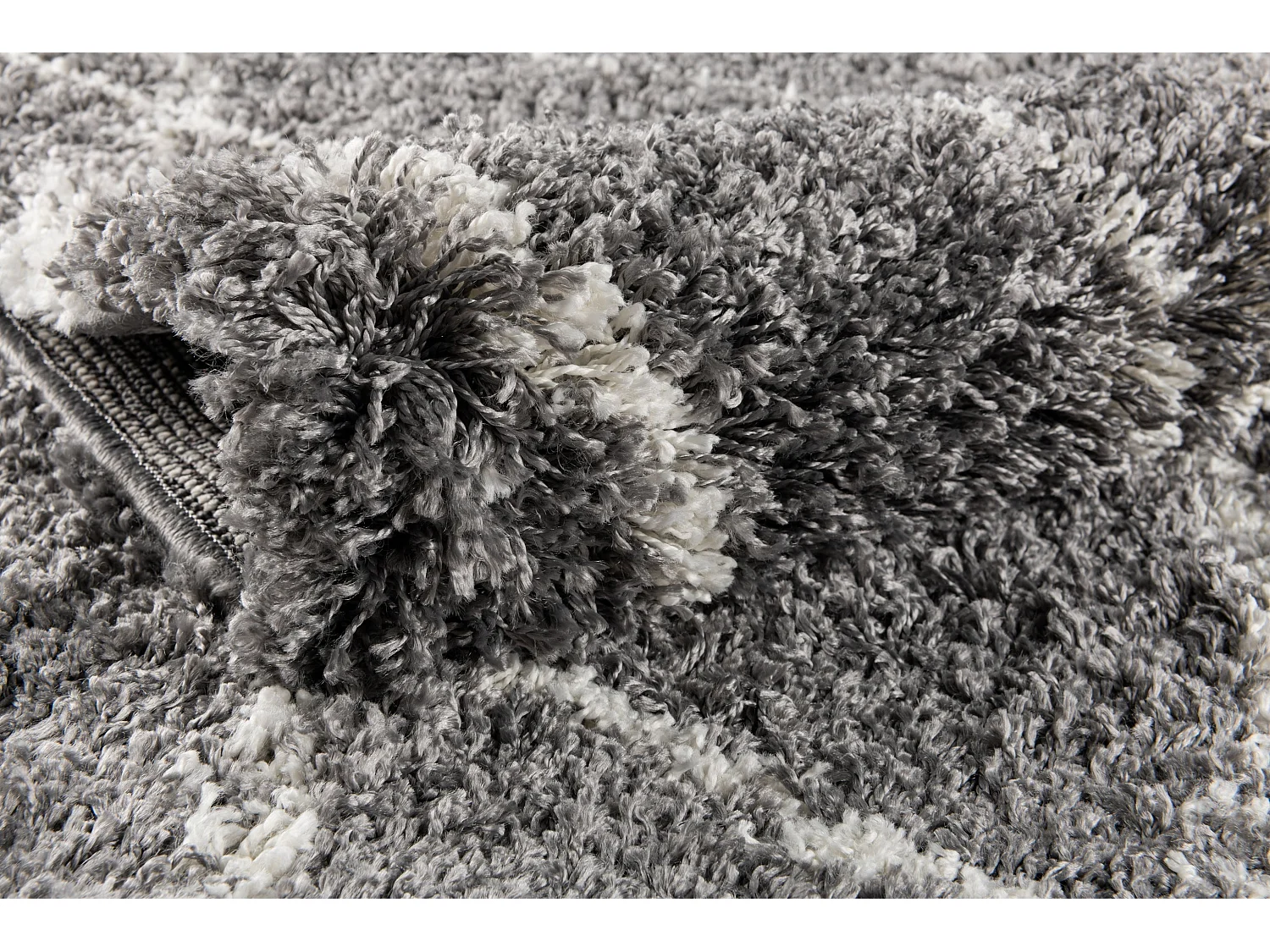 Tapis shaggy 160x245 gris pierre Lachen Fence