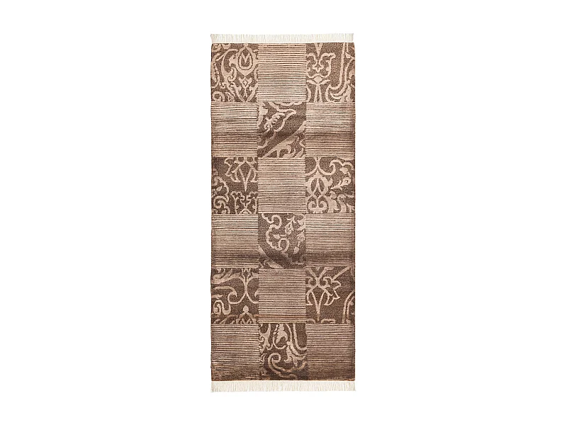 Tapis de couloir en laine 84x203 brun Darya