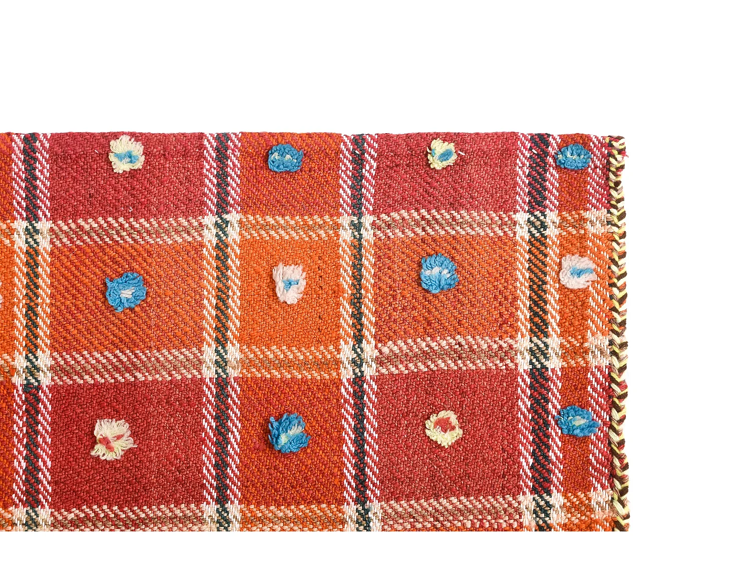 Tapis de laine 128x272 orange Jajim