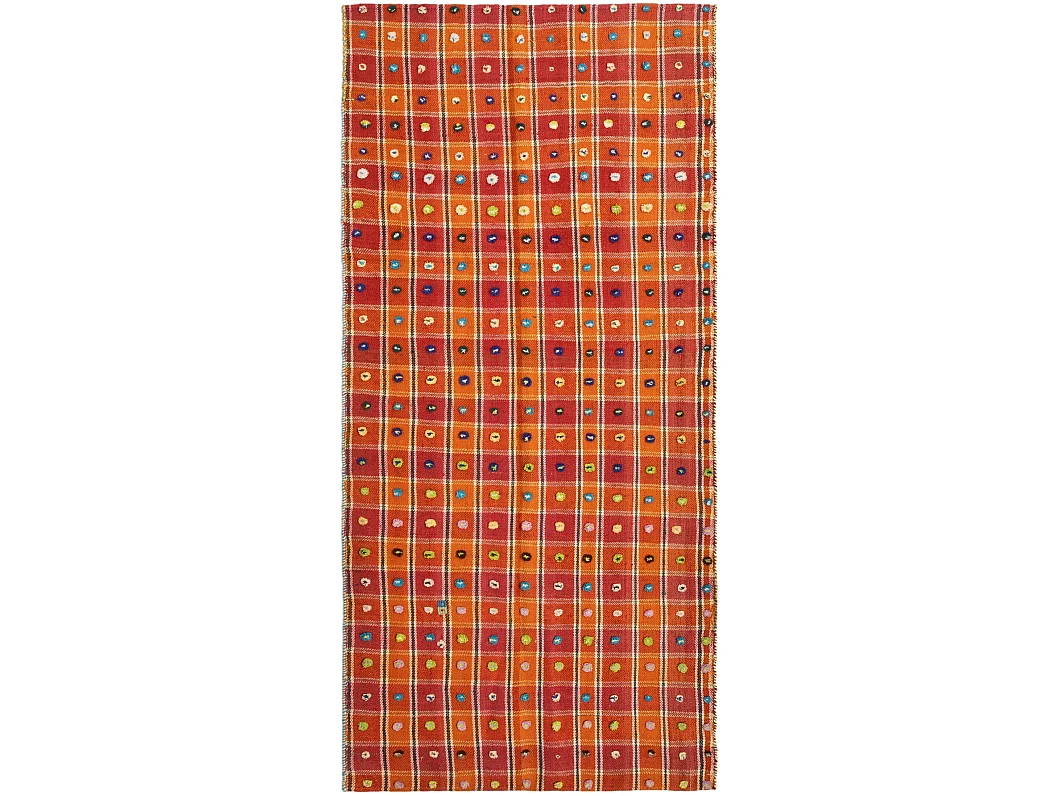Tapis de laine 128x272 orange Jajim