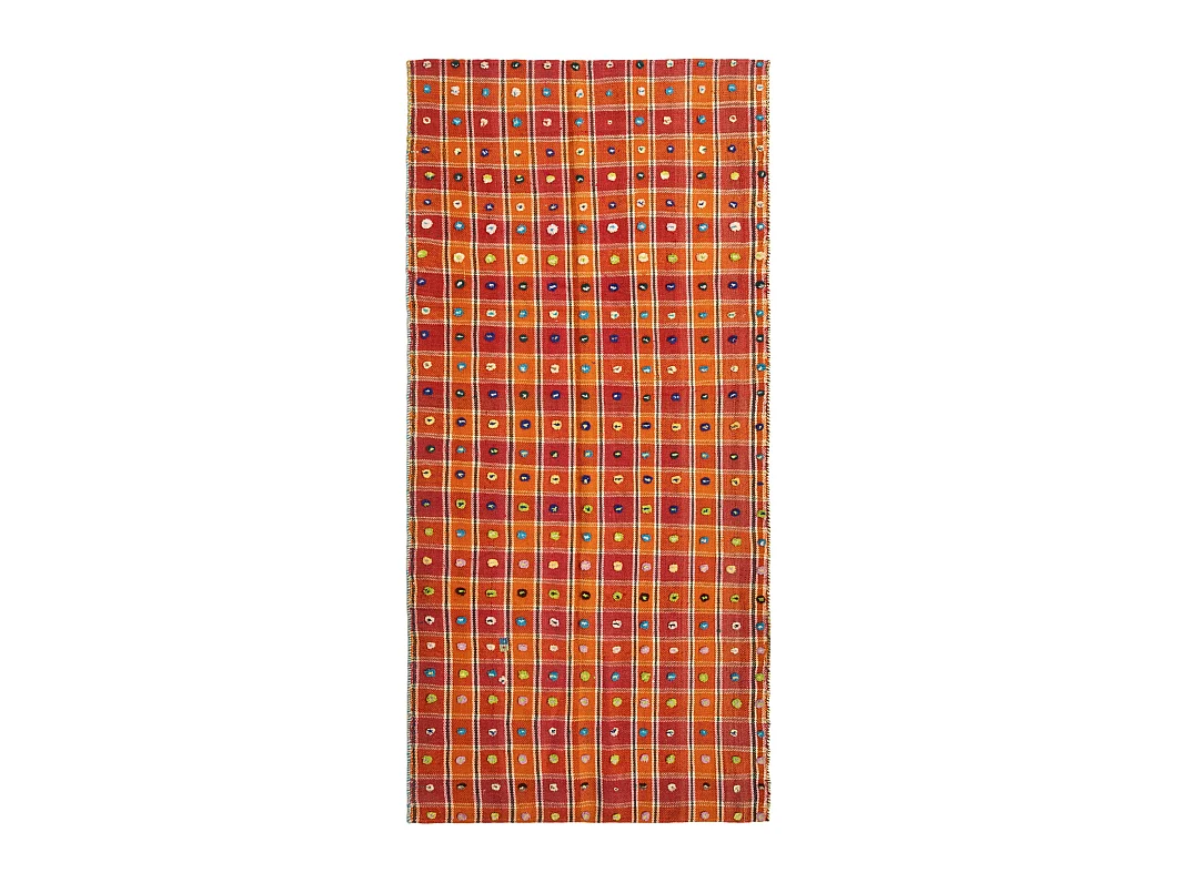 Tapis de laine 128x272 orange Jajim