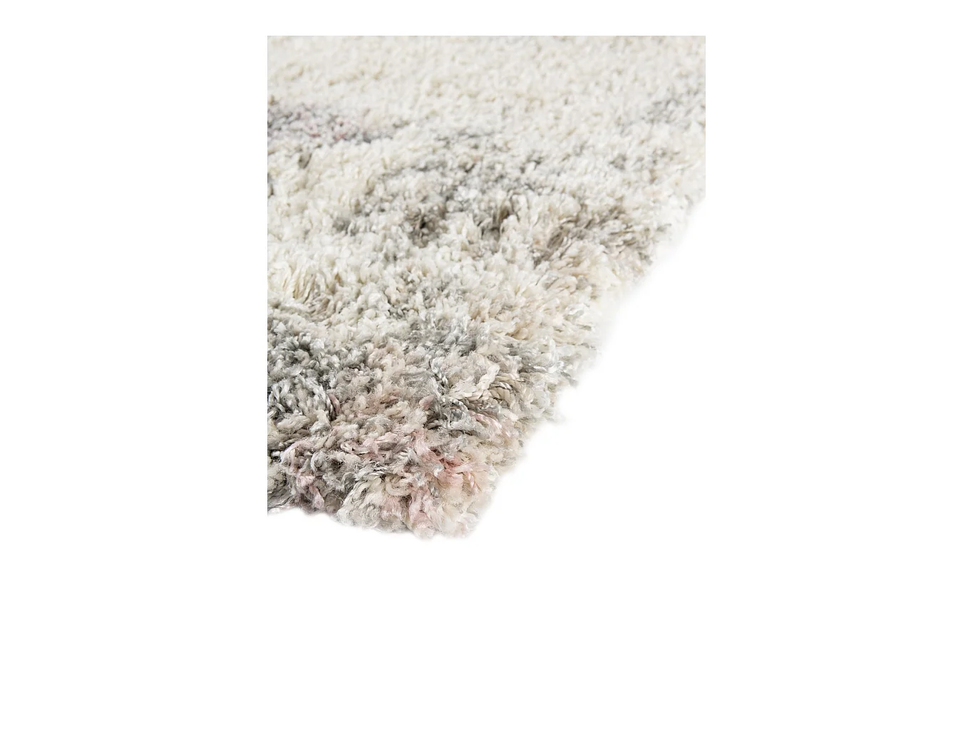 Hochflorteppich 240x240 Beige - Rosa Lachen Haze
