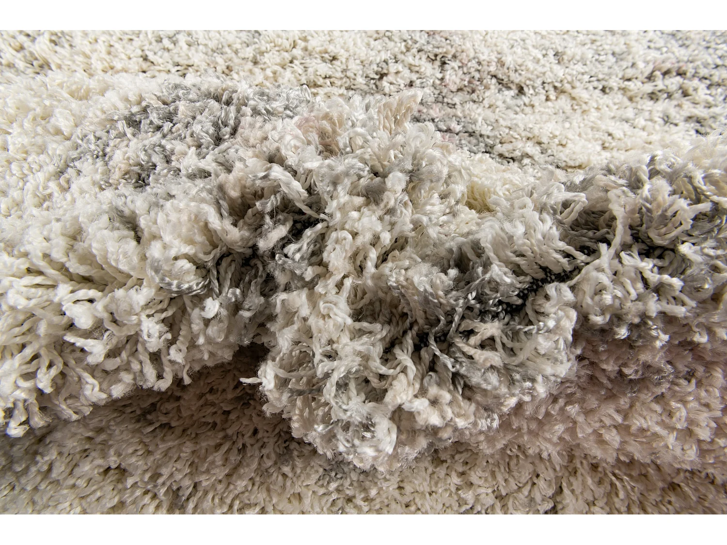 Hochflorteppich 240x240 Beige - Rosa Lachen Haze