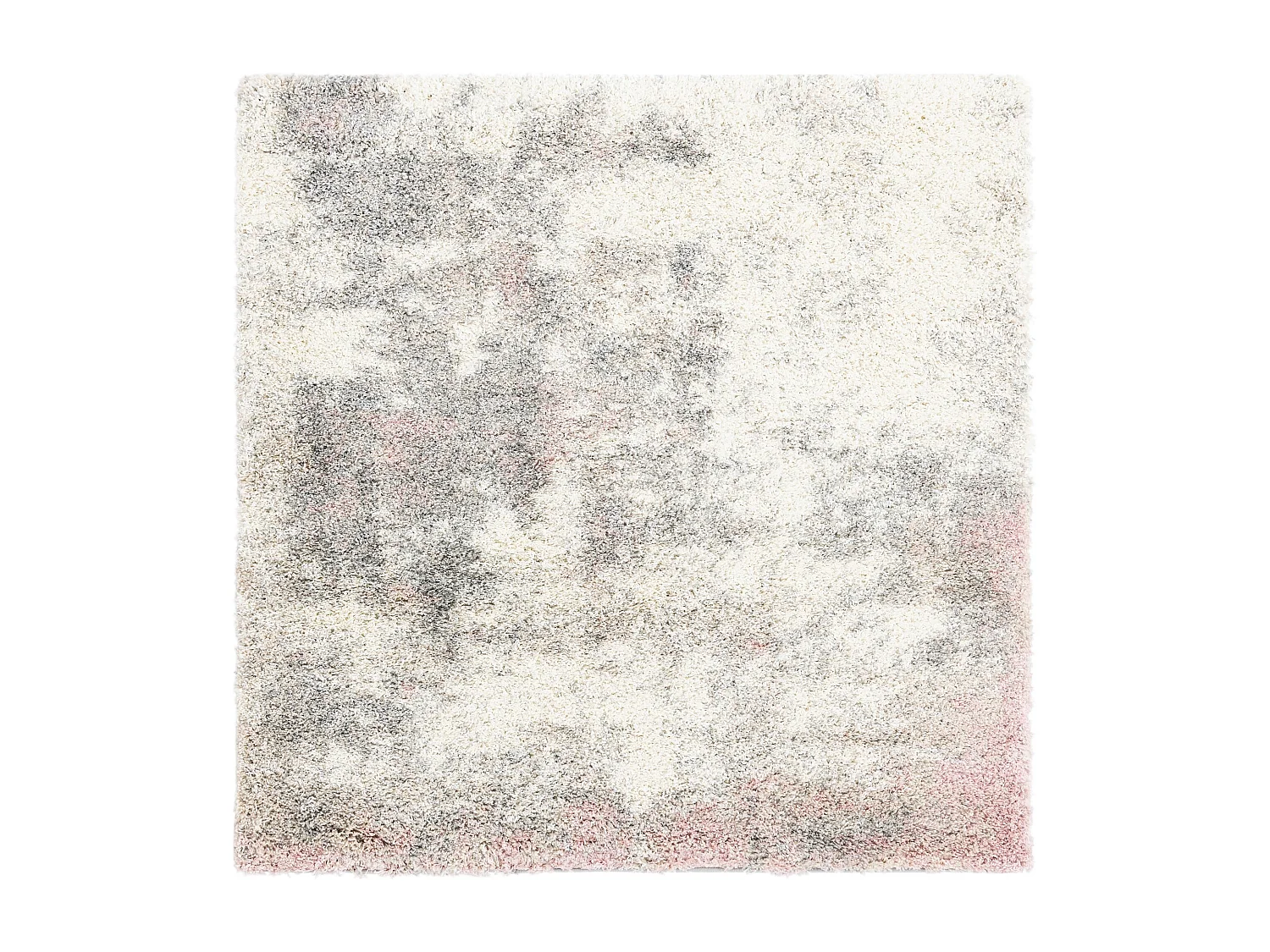 Hoogpolig tapijt 240x240 Beige - Roze Lachen Haze