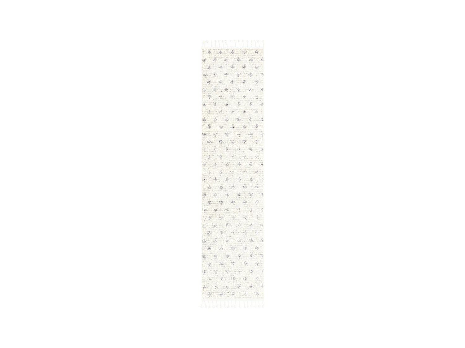 Tapis shaggy 80x305 beige Frauenfeld Rood
