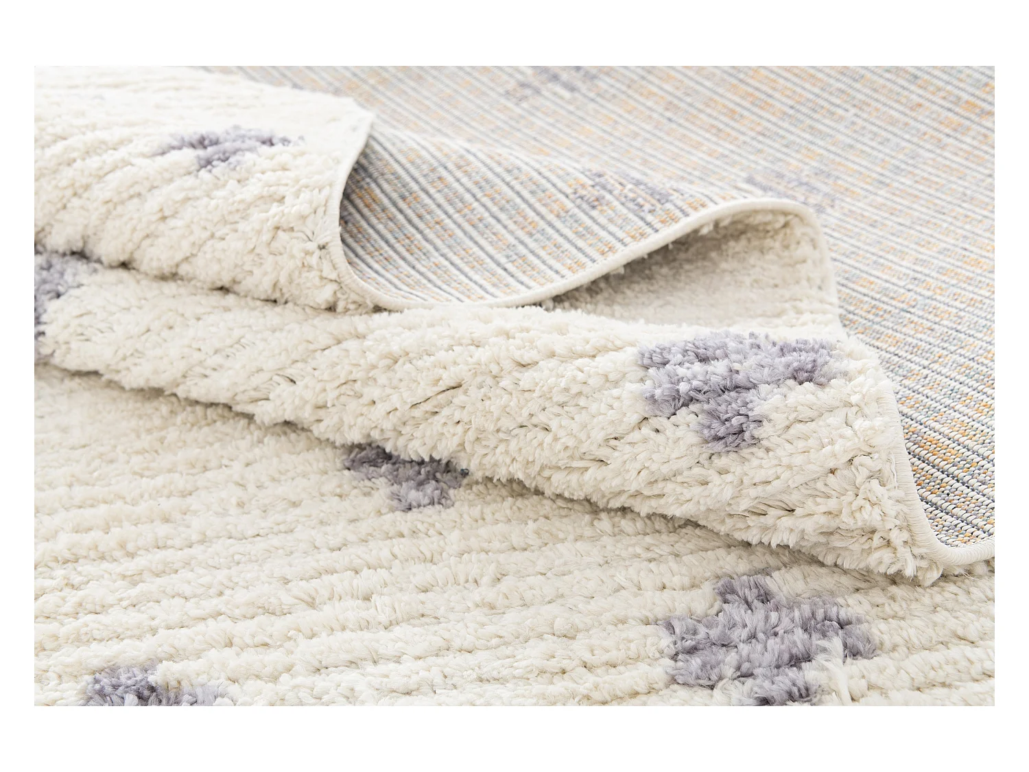 Hoogpolig tapijt 305x80 Beige Frauenfeld Rood