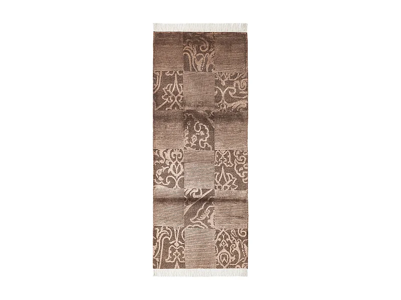 Tapis de couloir en laine 81x211 brun Darya