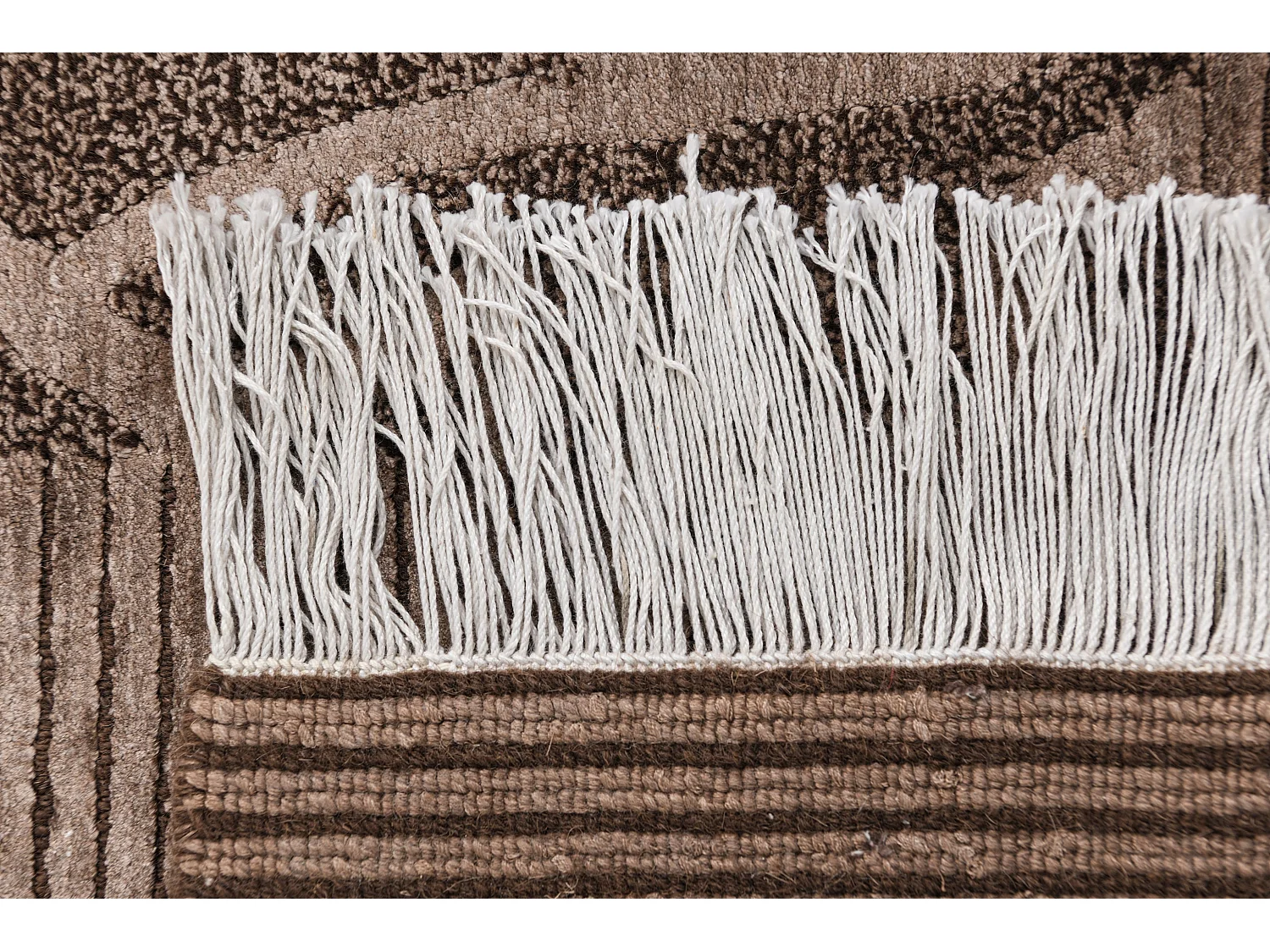 Tapis de couloir en laine 81x211 brun Darya