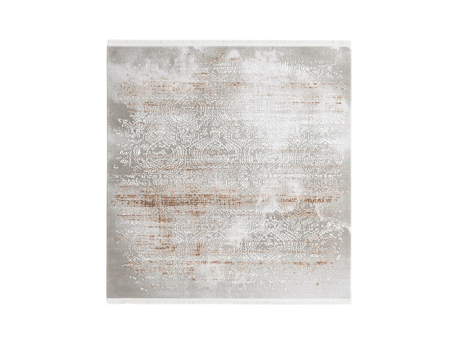 Teppich 160x160 Grau Beige Davos Charme