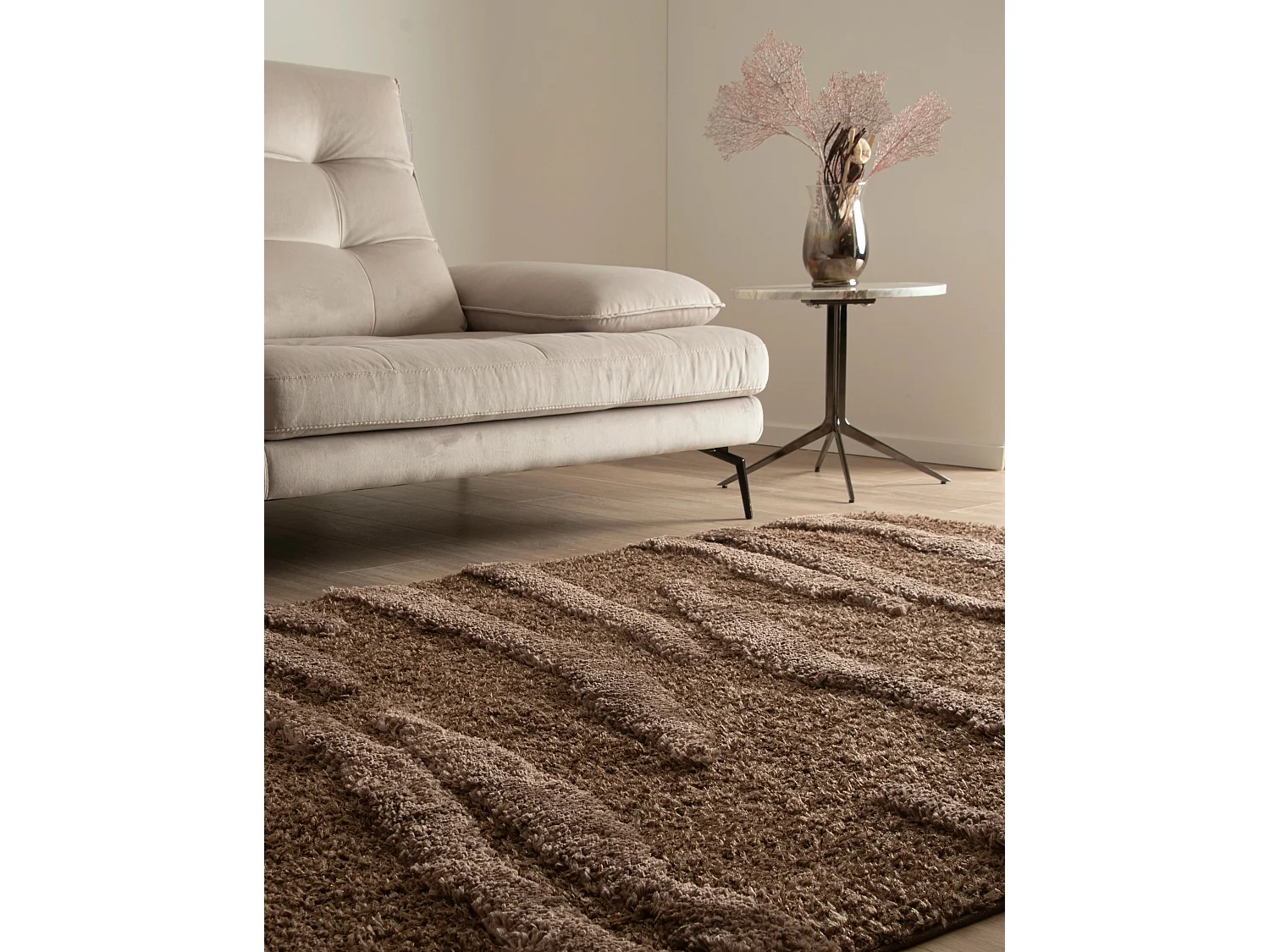 Hoogpolig tapijt 305x240 Donkerbruin Thun Tribus