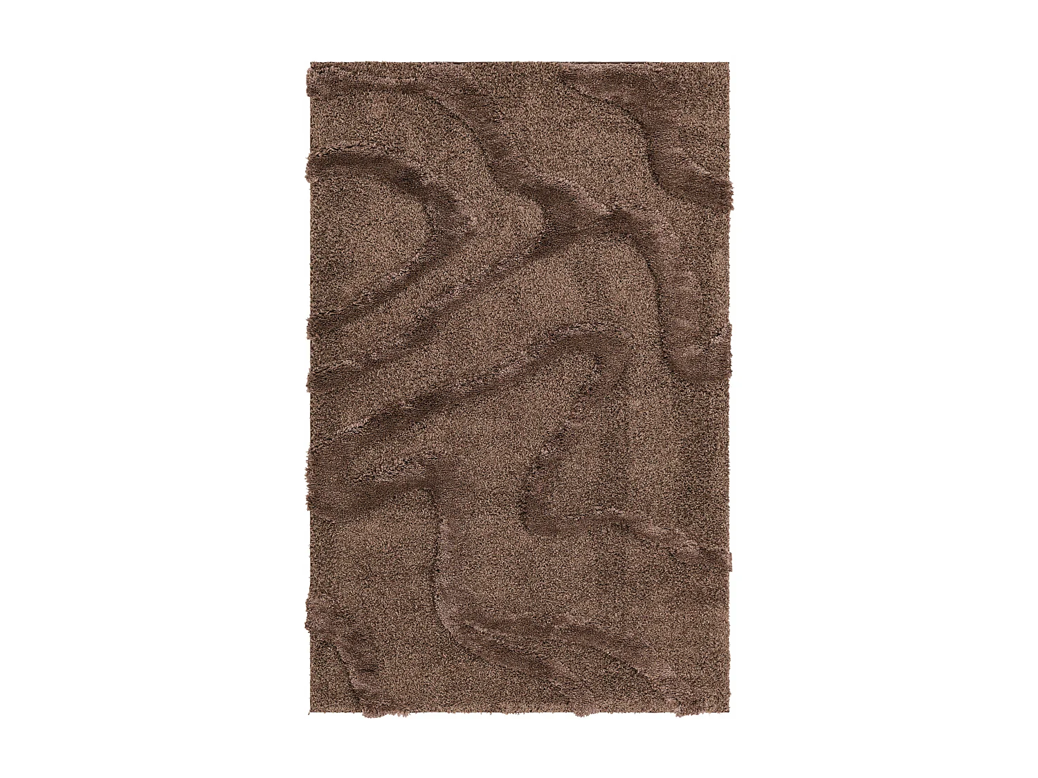 Tapis shaggy 160x245 marron foncé Thun Arbor