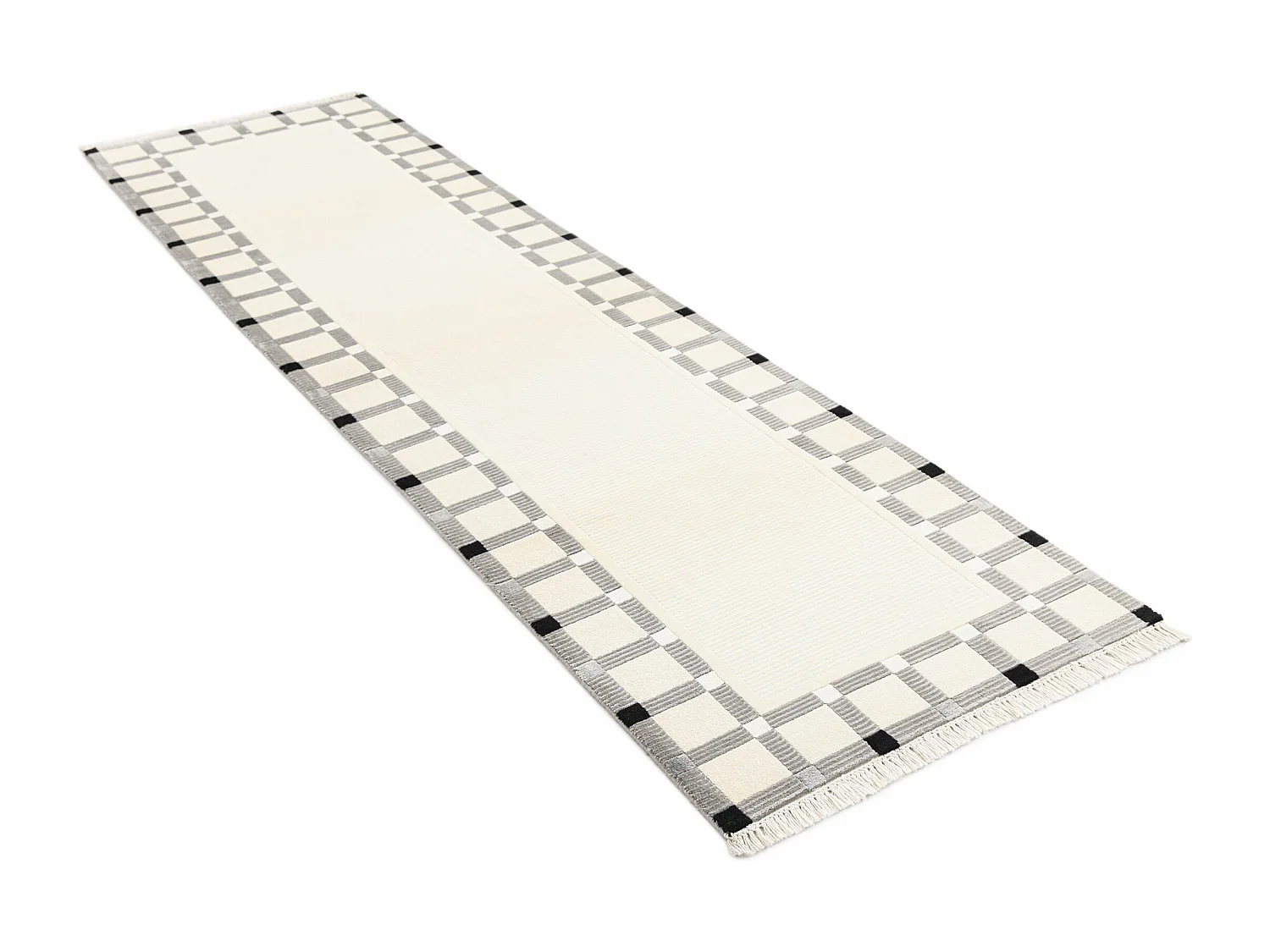 Läufer-Wollteppich 79x300 Beige Darya